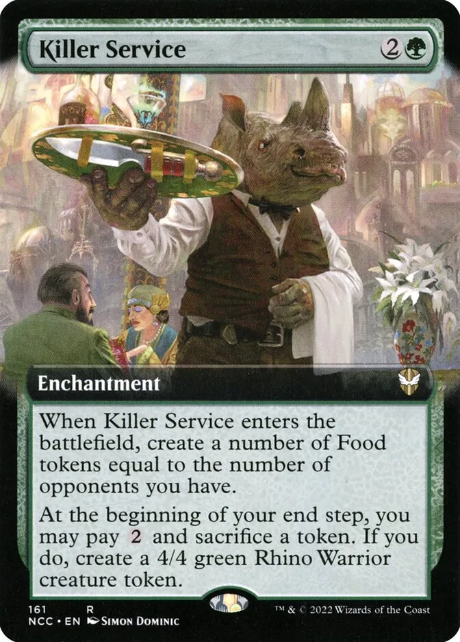 2022 New Capenna Commander Killer Service [Extended Art] rare #161 rare card image