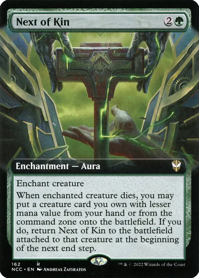 2022 New Capenna Commander Next of Kin [Extended Art] rare #162 rare card image