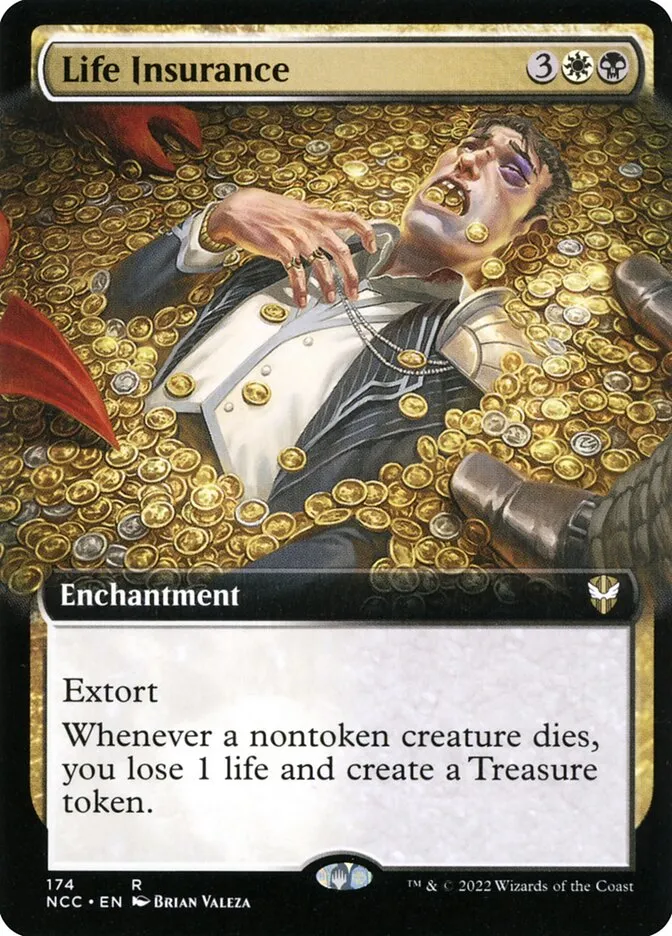 2022 New Capenna Commander Life Insurance rare #174 rare card image