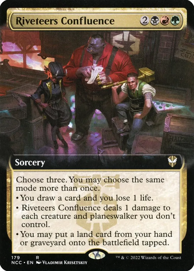 2022 New Capenna Commander Riveteers Confluence rare #179 rare card image