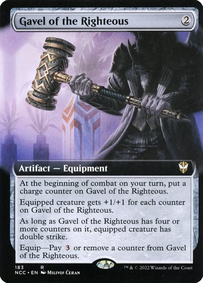 2022 New Capenna Commander Gavel of the Righteous rare #183 rare card image