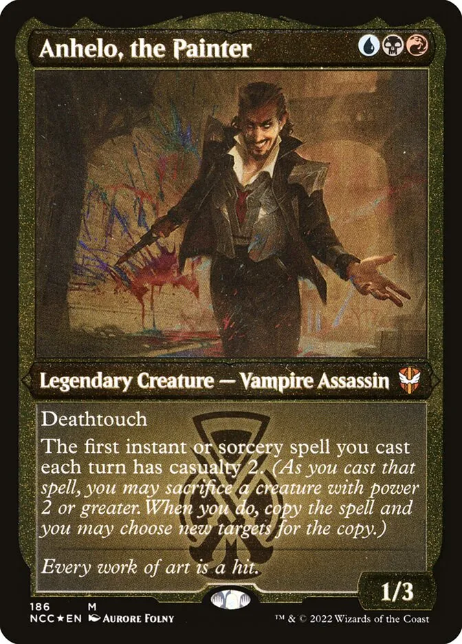2022 New Capenna Commander Anhelo, the Painter mythic #186 mythic card image