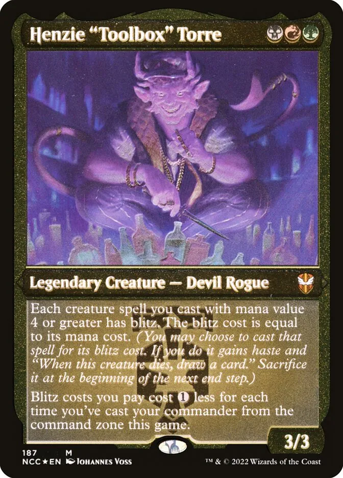 2022 New Capenna Commander Henzie "Toolbox" Torre mythic #187 mythic card image
