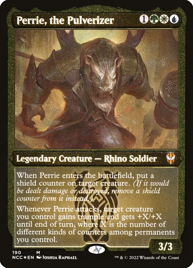 2022 New Capenna Commander Perrie, the Pulverizer mythic #190 mythic card image