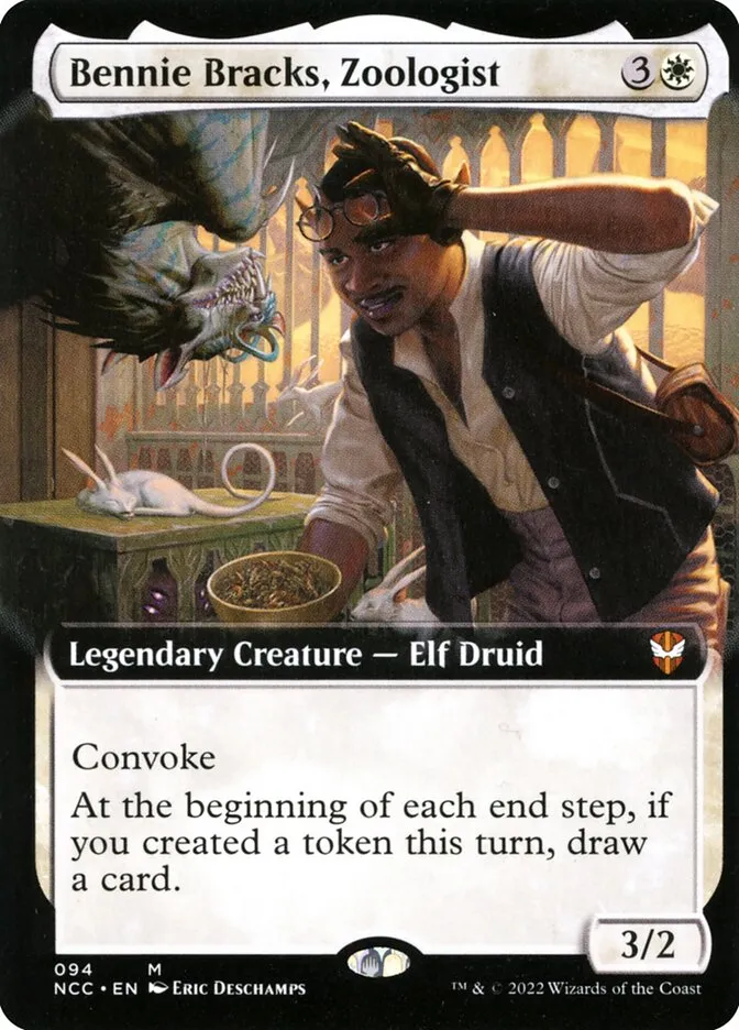 2022 New Capenna Commander Bennie Bracks, Zoologist [Extended Art] mythic #94 mythic card image