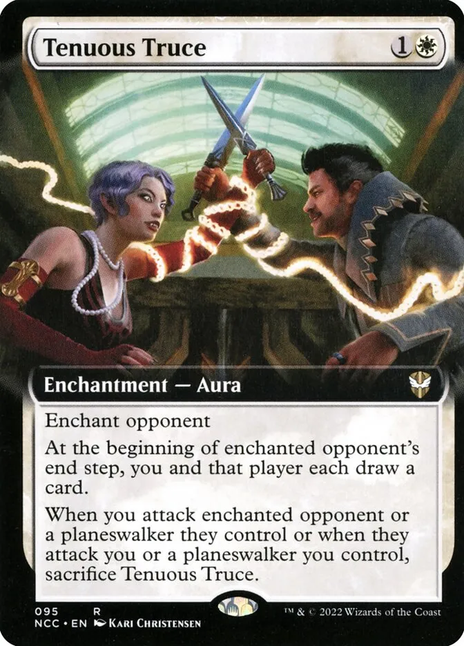 2022 New Capenna Commander Tenuous Truce [Extended Art] rare #95 rare card image