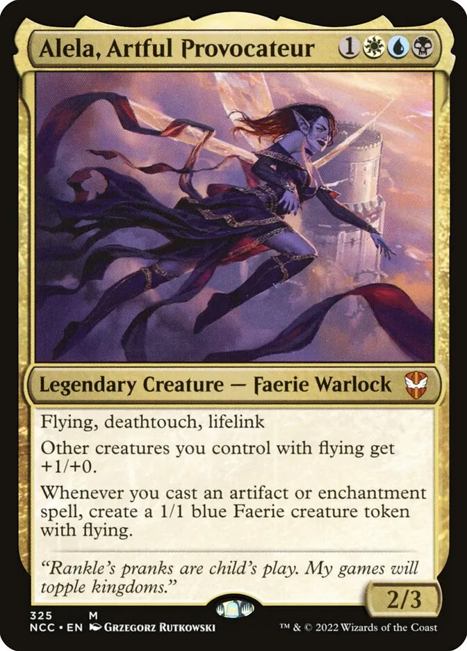 2022 New Capenna Commander Alela, Artful Provocateur mythic #325 mythic card image