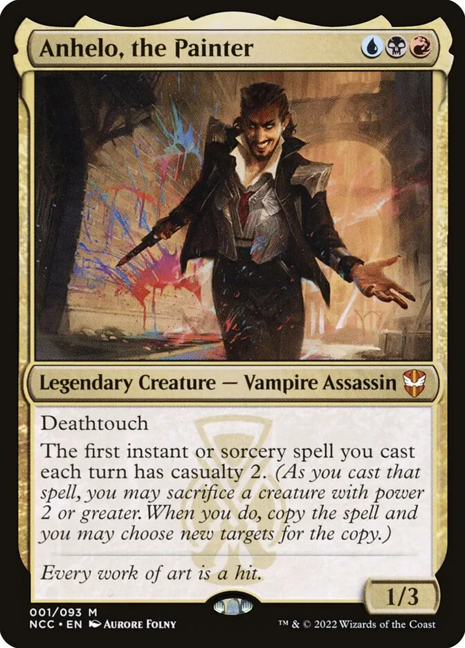 2022 New Capenna Commander Anhelo, the Painter mythic #1 mythic card image