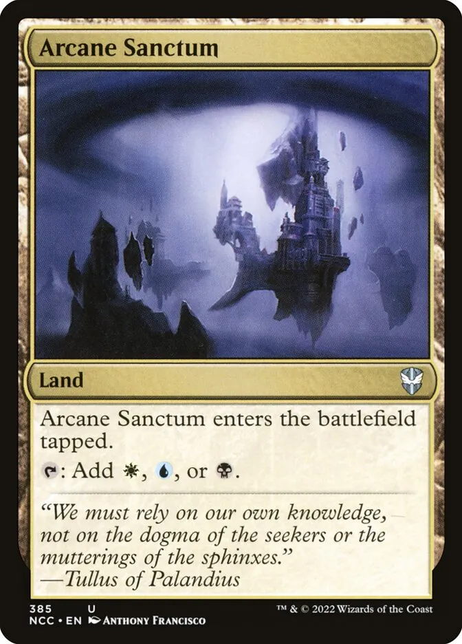 2022 New Capenna Commander Arcane Sanctum #385 uncommon card image