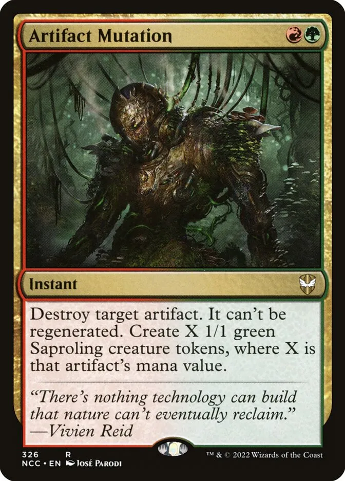 2022 New Capenna Commander Artifact Mutation rare #326 rare card image