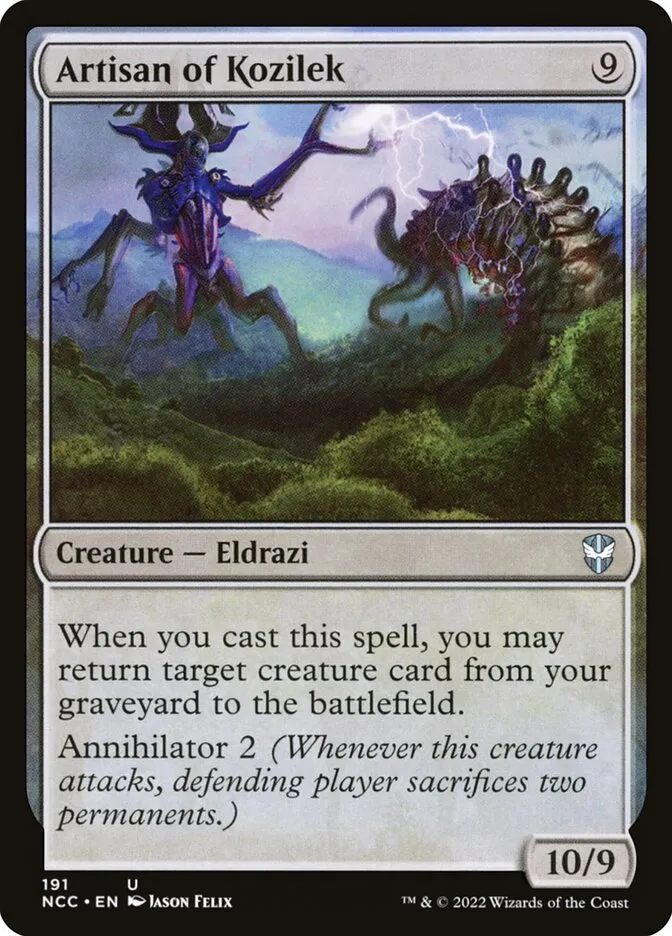 2022 New Capenna Commander Artisan of Kozilek #191 uncommon card image