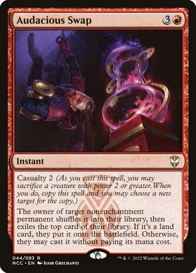 2022 New Capenna Commander Audacious Swap #44 rare card image