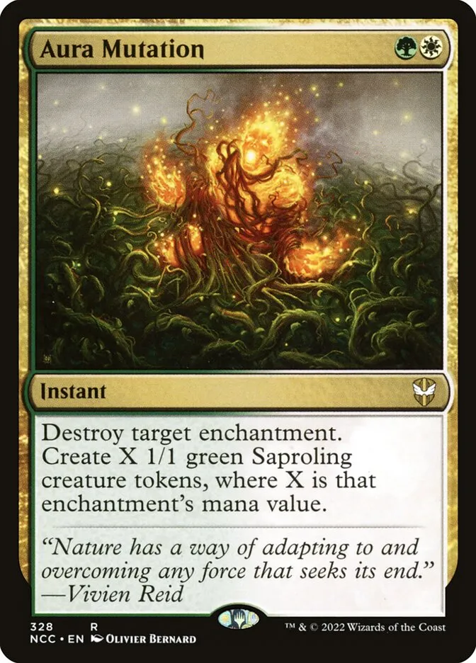 2022 New Capenna Commander Aura Mutation #328 rare card image