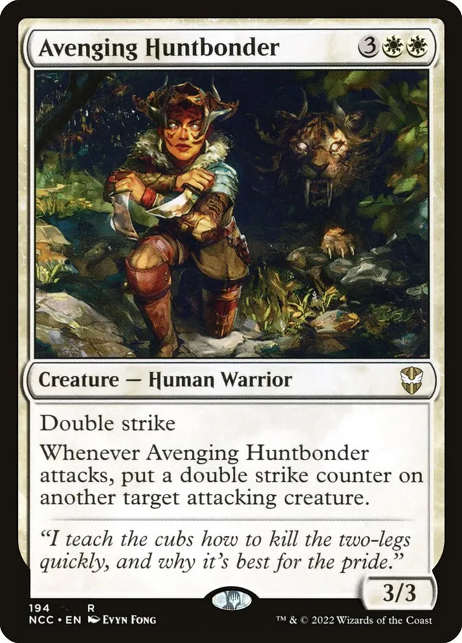2022 New Capenna Commander Avenging Huntbonder #194 rare card image