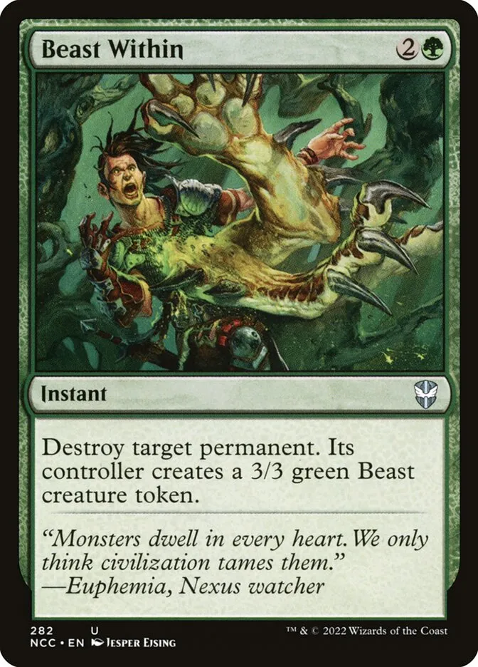 2022 New Capenna Commander Beast Within #282 uncommon card image