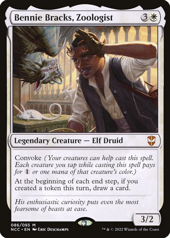 2022 New Capenna Commander Bennie Bracks, Zoologist [Extended Art] mythic #86 mythic card image
