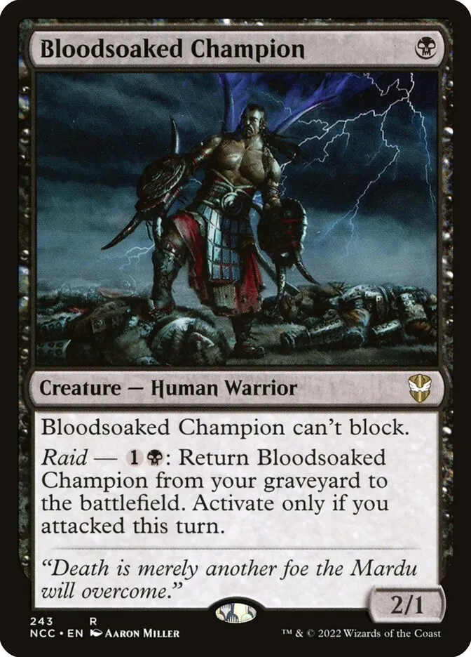 2022 New Capenna Commander Bloodsoaked Champion #243 rare card image