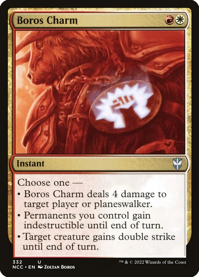 2022 New Capenna Commander Boros Charm uncommon #332 uncommon card image