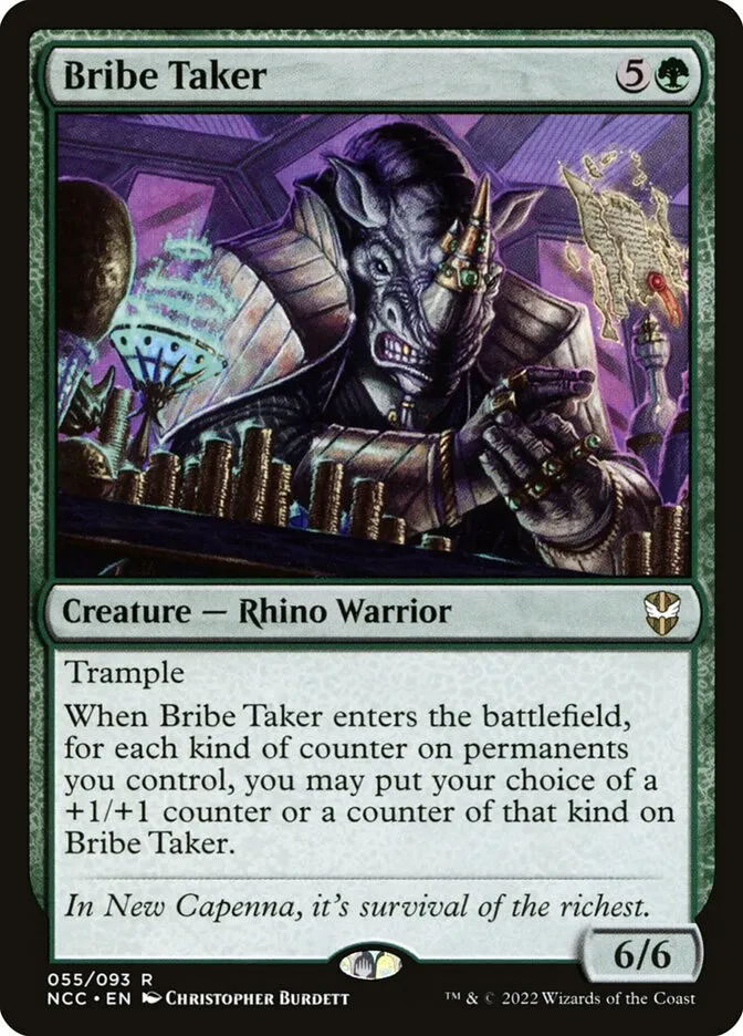 2022 New Capenna Commander Bribe Taker #55 rare card image