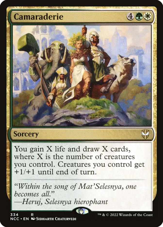2022 New Capenna Commander Camaraderie #334 rare card image