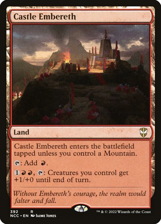 2022 New Capenna Commander Castle Embereth #392 rare card image