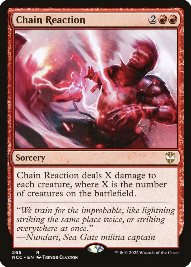 2022 New Capenna Commander Chain Reaction #265 rare card image