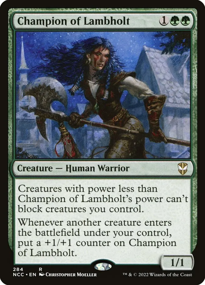 2022 New Capenna Commander Champion of Lambholt #284 rare card image