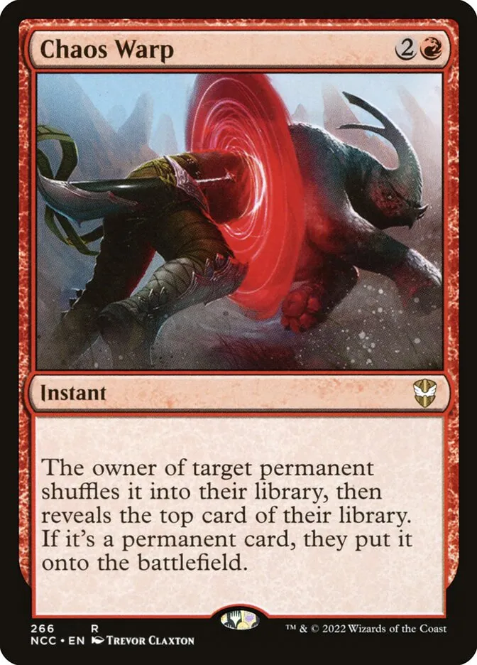 2022 New Capenna Commander Chaos Warp #266 rare card image