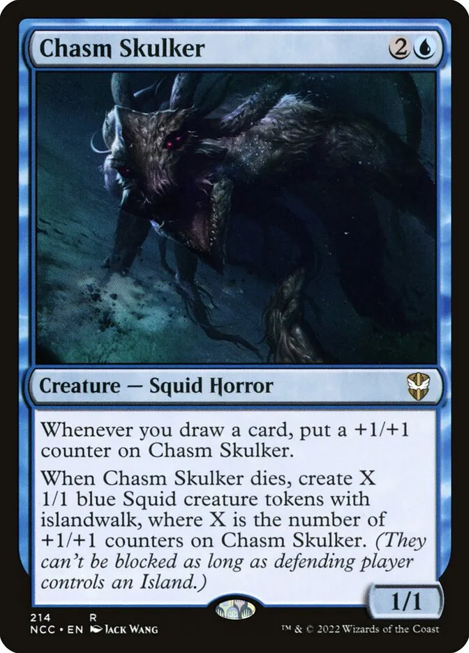 2022 New Capenna Commander Chasm Skulker #214 rare card image
