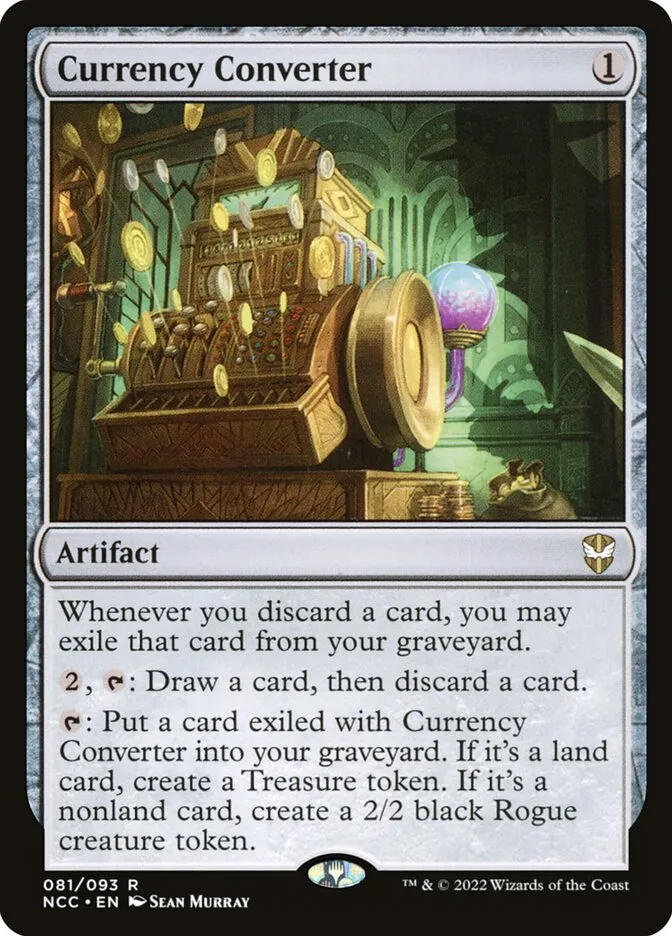 2022 New Capenna Commander Currency Converter rare #81 rare card image