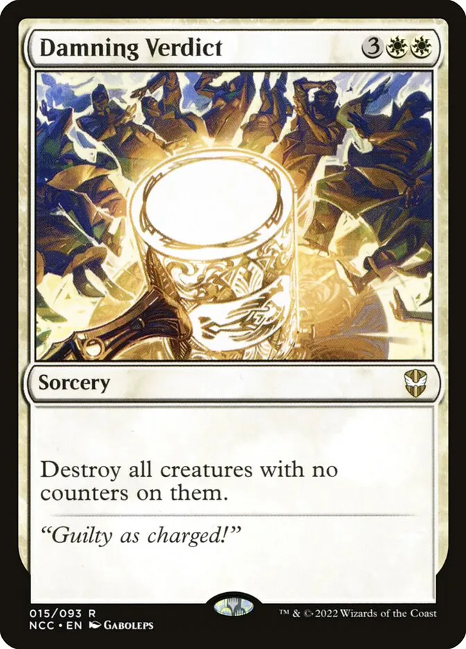2022 New Capenna Commander Damning Verdict #15 rare card image