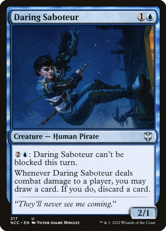 2022 New Capenna Commander Daring Saboteur #217 uncommon card image