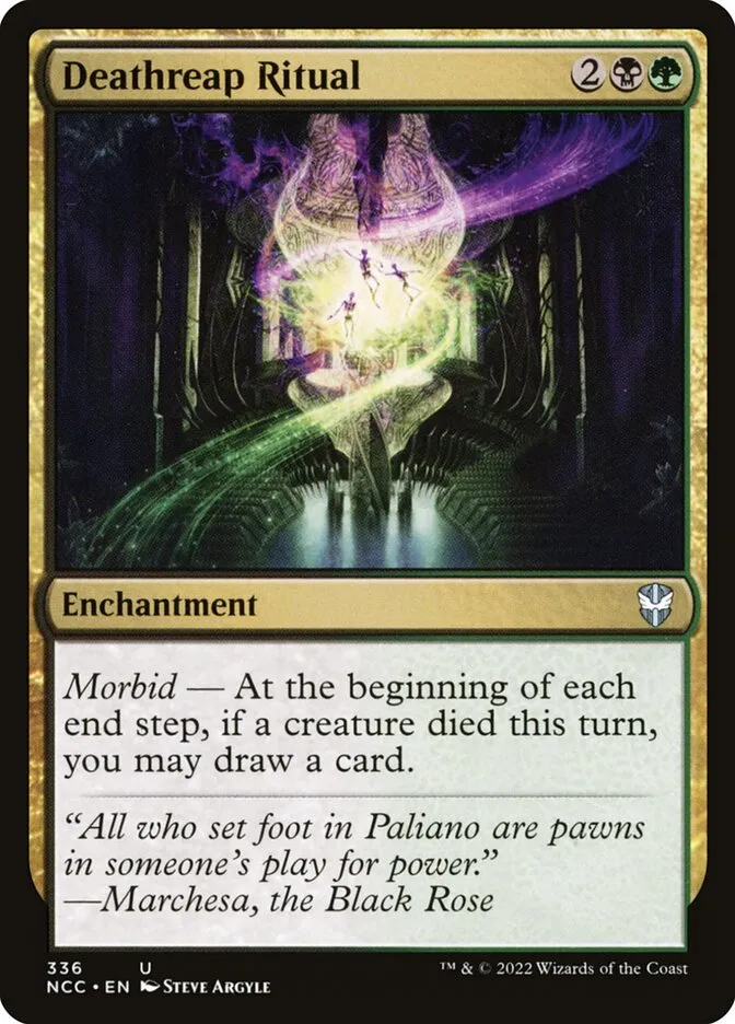 2022 New Capenna Commander Deathreap Ritual #336 uncommon card image