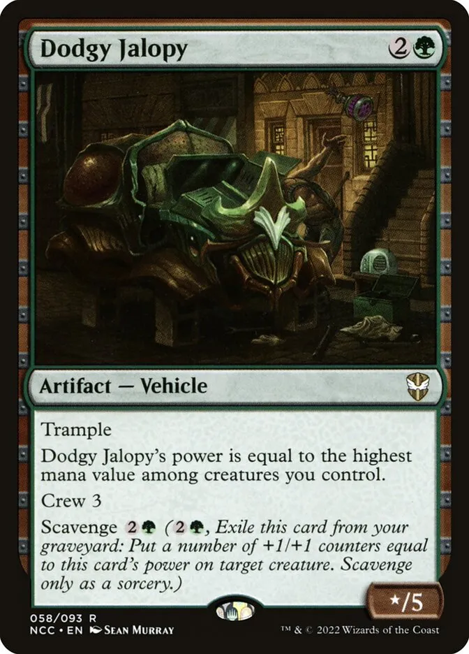 2022 New Capenna Commander Dodgy Jalopy #58 rare card image