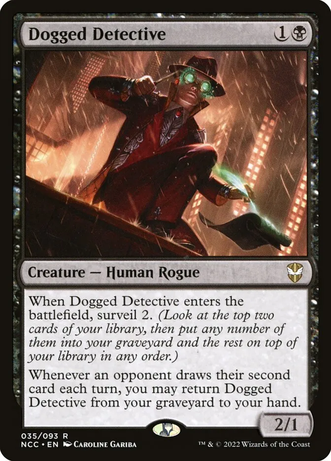 2022 New Capenna Commander Dogged Detective #35 rare card image