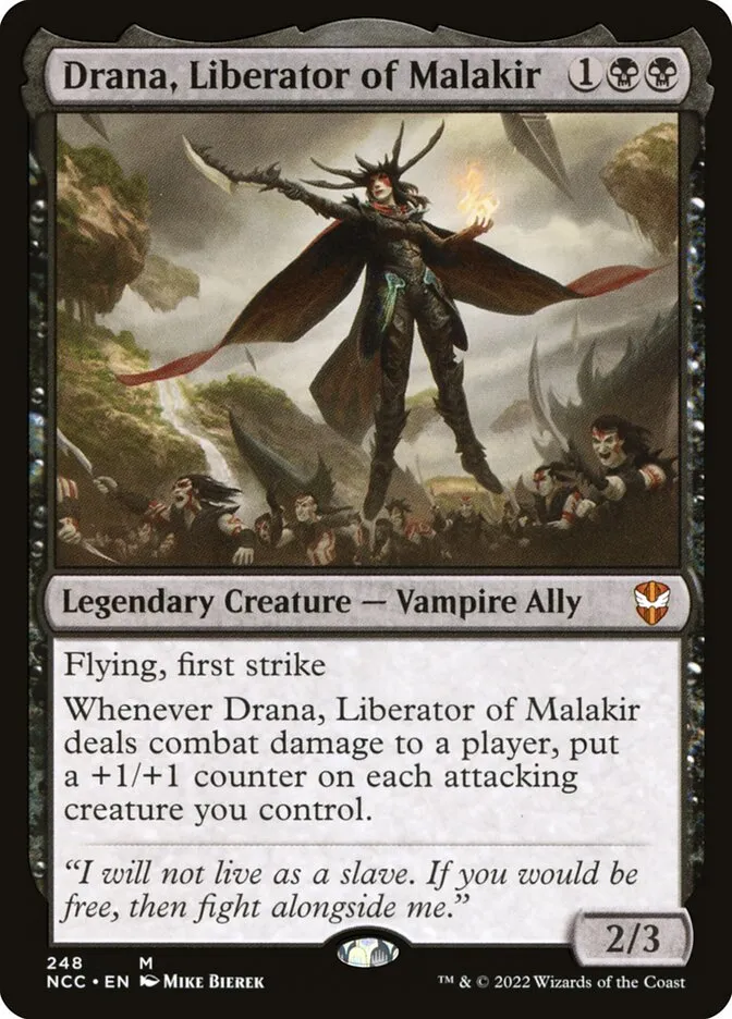 2022 New Capenna Commander Drana, Liberator of Malakir mythic #248 mythic card image