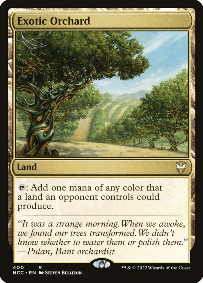 2022 New Capenna Commander Exotic Orchard #400 rare card image
