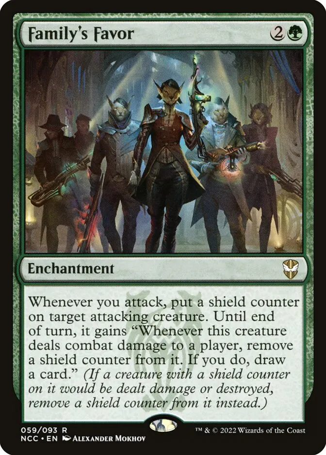 2022 New Capenna Commander Family's Favor rare #59 rare card image