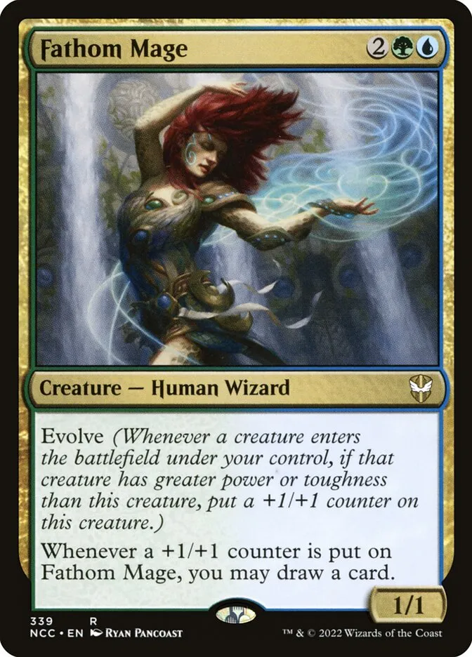 2022 New Capenna Commander Fathom Mage rare #339 rare card image