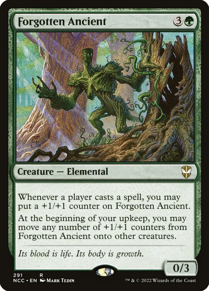 2022 New Capenna Commander Forgotten Ancient #291 rare card image