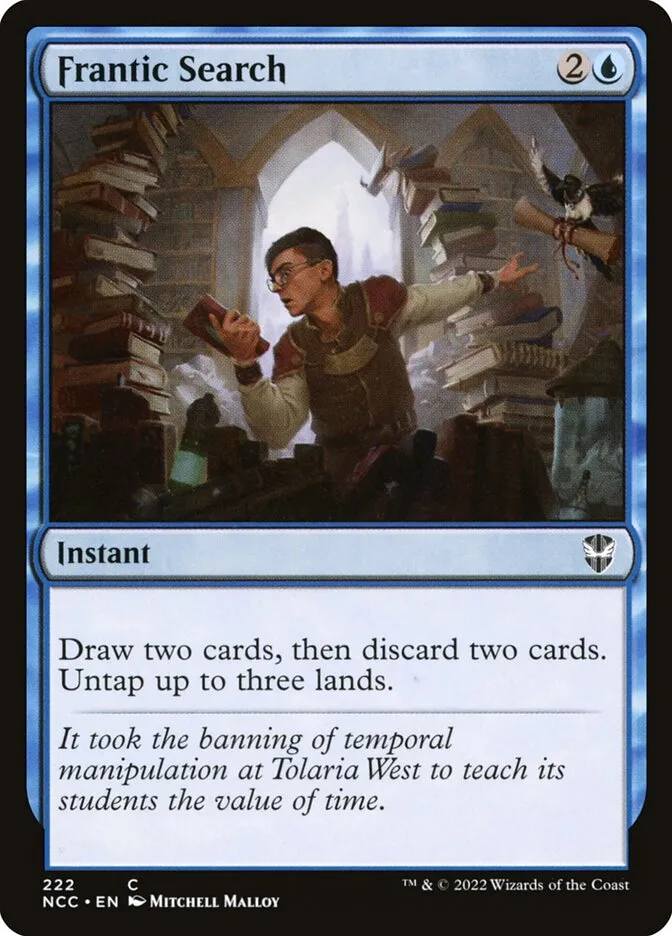 2022 New Capenna Commander Frantic Search common #222 common card image