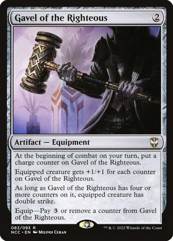 2022 New Capenna Commander Gavel of the Righteous #83 rare card image