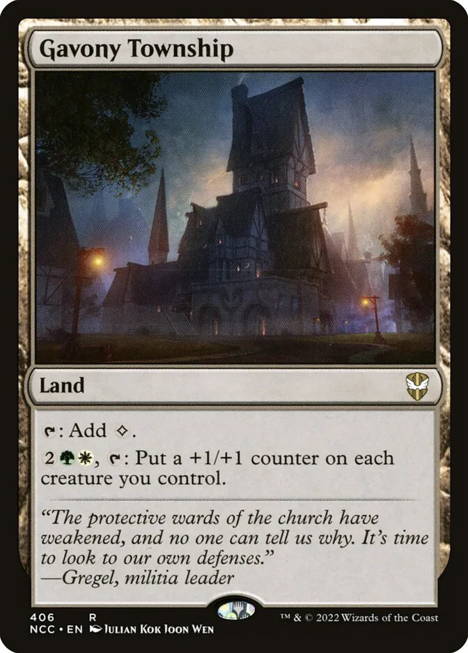2022 New Capenna Commander Gavony Township #406 rare card image