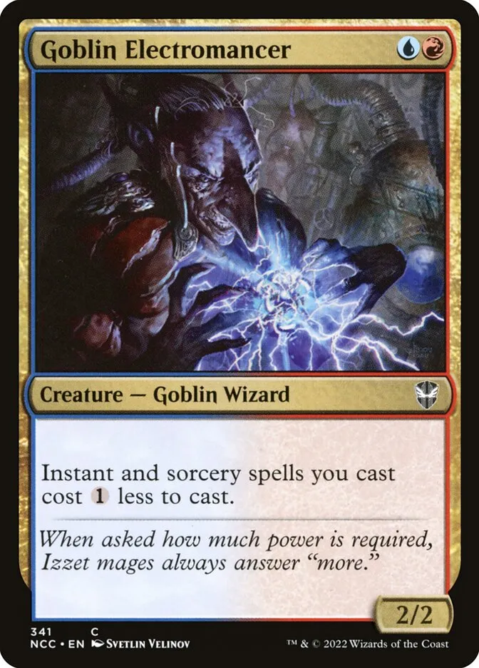 2022 New Capenna Commander Goblin Electromancer common #341 common card image