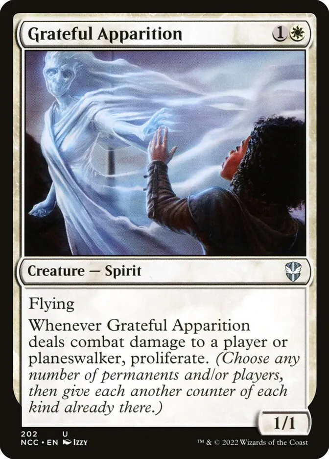 2022 New Capenna Commander Grateful Apparition uncommon #202 uncommon card image