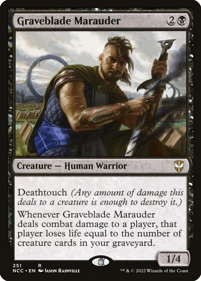 2022 New Capenna Commander Graveblade Marauder #251 rare card image