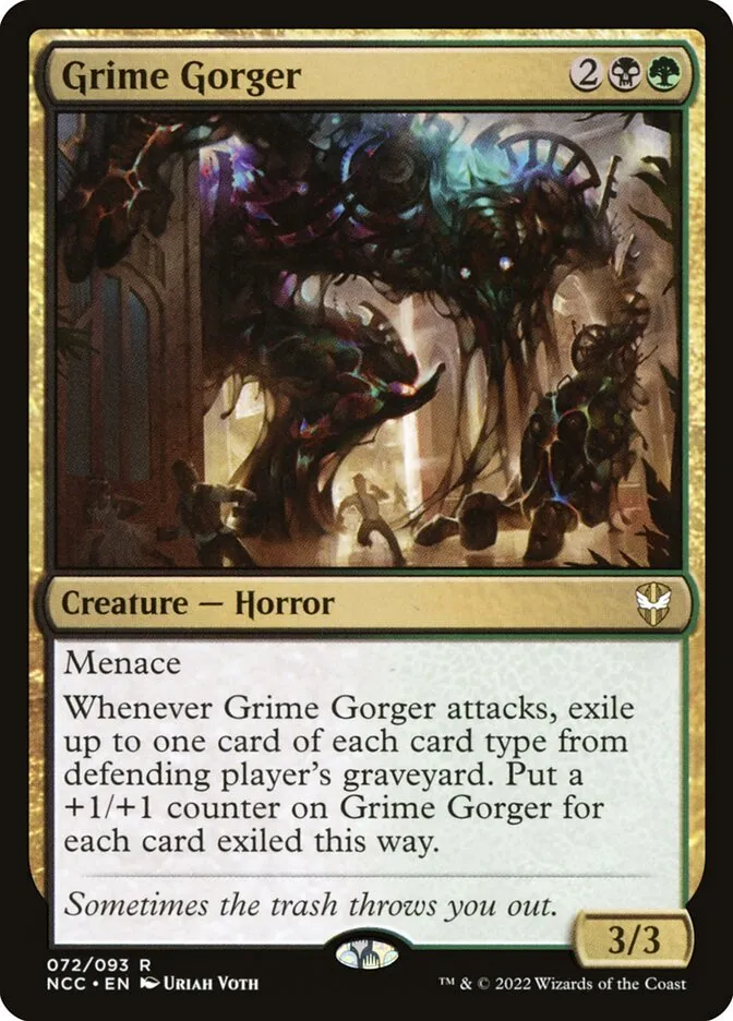 2022 New Capenna Commander Grime Gorger #72 rare card image