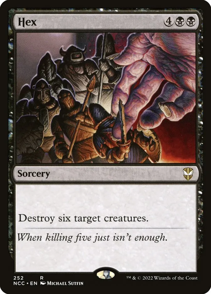 2022 New Capenna Commander Hex rare #252 rare card image