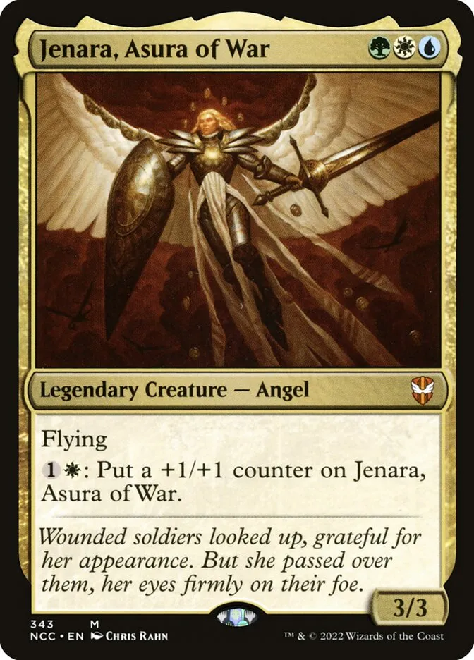 2022 New Capenna Commander Jenara, Asura of War mythic #343 mythic card image