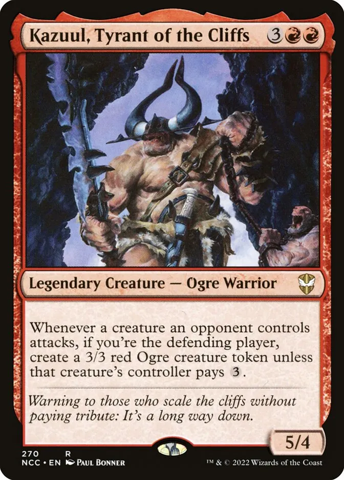 2022 New Capenna Commander Kazuul, Tyrant of the Cliffs #270 rare card image